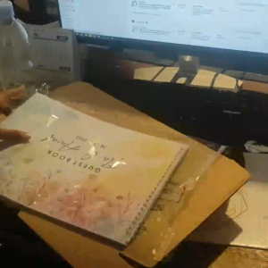 Buku Tamu Pernikahan CUSTOM / wedding Guest Book / wedding book tema Watercolor