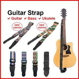 Adjustable Acoustic Guitar Strap Strip Belt for Acoustic Electric Bass Ukulele | Belt Gitar Akustik Elektrik Ukelele Strap