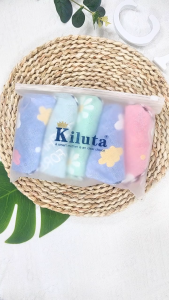 [SET 5] Khăn sữa xô sơ sinh 6 lớp cho bé chất liệu 100% cotton kích thước 25x25 cm