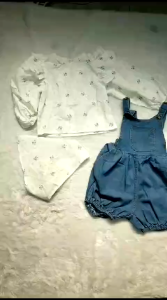 (LOLI-JKT) BS-546 SETELAN ANAK 2N1 JUMPSUIT JEANS BALON SIZE 100-140