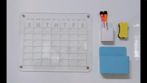Clear Acrylic Magnetic Calendar Board Planner Daily Weekly Monthly Schedule Fridge Magnet Dry Erase