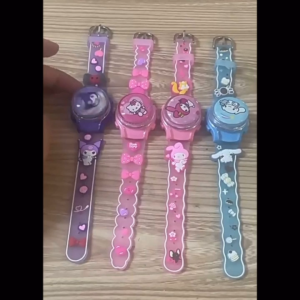 Jam Tangan Anak Anak Spin Muter Display Analoq Terbaru Karakter Kuromi Cinnamaroll Melody Unicorn