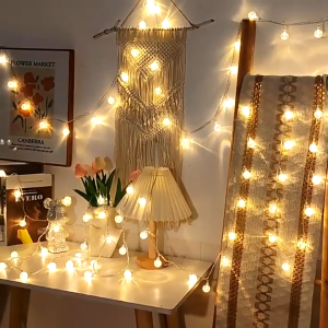 5/6.5/9.5/12M Lampu String Surya LED Dekorasi Hemat Energi Tenaga Surya Lampu Taman Luar Ruangan Dekorasi Natal Tahan Air IP65