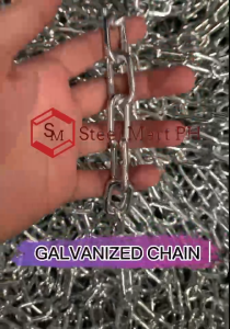 Heavy Duty Iron Chain Kadena HINDI PUTOL PUTOL STRAIGHT CHAIN Hot Dipped Galvanized Chain for Tie Down Binder Chain and Pet Dog Chain Straight No Cut
