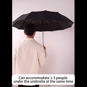 24 Ribs Automatic Folding Umbrella: High-Quality UV & Storm Resistant Large Umbrella for Men & Women
