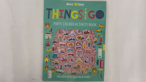 Things That Go Make This Activity Book with Puffy Stickers & Press Outs for Kids