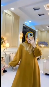 COD Ayra Dress Matt Ceruty Babydoll Apk Bordir Size XL Dress Kondangan Terbaru 2024 Kekinian Viral Murah