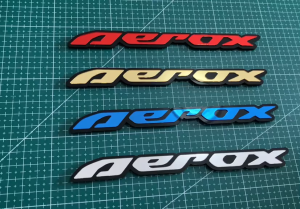 Emblem Akrilik 3D Aerox satu pasang