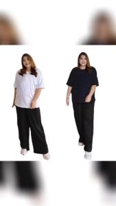 PLUS SIZE COORDINATES Oversize Round Neck Shirts