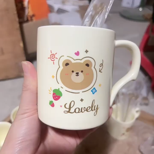 Cốc Sứ Quà Tặng Sinh Nhật Sự Kiện Kèm Hộp Gấu Bông Khăn Tắm Giấy Rơm Cốc Uống Nước Cute Dễ Thương