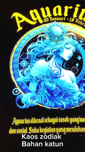 Baju Kaos Wanita Zodiak Bahan Katun Tebal Lembut & Adem Buat Remaja Hingga Dewasa