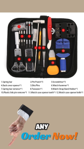 Professional Spring Bar Tool Set Watch Band Link Pin Tool Set 147PCS Watch Repair Tool Kit