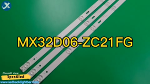 Asanzo 32S500 - Bộ 3 Thanh 6 Led 3v cho Tivi Asanzo 32S500 32T500 MX32D06-ZC21FG-05