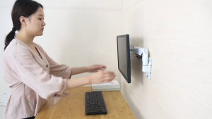 Wall Mount Gas Spring Air panda Holder with Screen Aluminum Monitor for 10"-32"