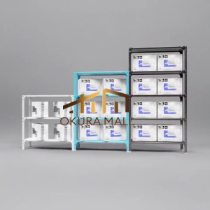 Furniture Rak Besi Susun Rak Gudang 5 Susun Rak Supermarket Rak Besi Siku Rak Aquarium