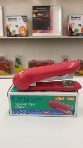 เครื่องเย็บกระดาษ MAX HD-50 ไม่มีที่ถอน สีฟ้า สีชมพู (ราคา/เครื่อง) | เคแคมปัส เครื่องเขียน