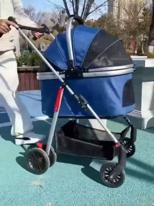 รถเข็นสุนัขและแมว ถอดออกได้ รถเข็นสัตว์เลี้ยงพับเก็บได้ รับนน.ได้ 30kg รถเข็นสัตว์เลี้ยง หมุน 360 องศา พื้นที่เก็บข้อมูลหลายช่อง รถเข็นสุนัข  รถเข็นสัตว์ 4 ล้อ รถเข็นแมว 2 ชั้น pet stroller dog cart cat รถเข็นสุนัข