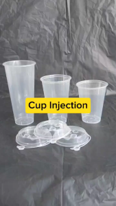 [1 PAK ISI 25 PCS] Gelas plastik 500ml  + Tutup PP Cup Injection Reusable / Thinwall 16OzTebal Boba Cheese Tea