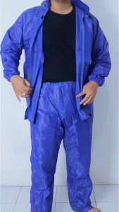 Jas Hujan Jaket Celana Bahan Parasut Karet Tebal Waterproof - 80929
