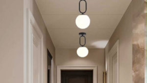 Minimalist Corridor Light cloakroom Ceiling Lamp Creative Entrance Hall Foyer Fixture Metal Gold Glass LED Chandelier