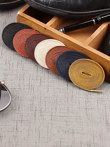 YGB เชือกรองเท้า เคลือบแว็กซ์ เส้นแบน (1คู่) เชือกผูก รองเท้าหนัง บูทหนัง ยาว140 Waxed Shoelaces