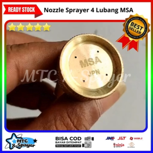Nozzle Sprayer Kabut Lubang 4 MSA | Nozzle Sprayer Manual Elektrik Lubang 4 |Spuyer 4 Lubang Bengkok