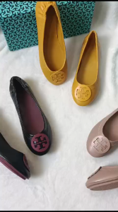 Flat shoes wanita T suprem KW 1 full logo - Free box