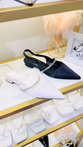 Giày sandal max bệt 1 xoàn HALEY STORE gót 2cm đế bệt bít mũi quai xoàn tiểu thư đi chơi đi tiệc du lịch đi làm êm chân