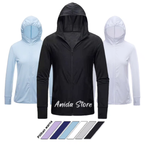 Jaket Mesh Hoodie UV Protection & Olahraga Wanita