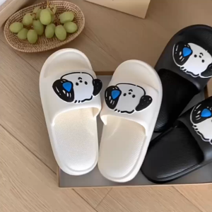 Dép lê nữ quai ngang hình Mặt Cún cute cao su êm chân chống trơn trượt ❤Wilmi D363❤ Dép nữ đi trong nhà văn phòng