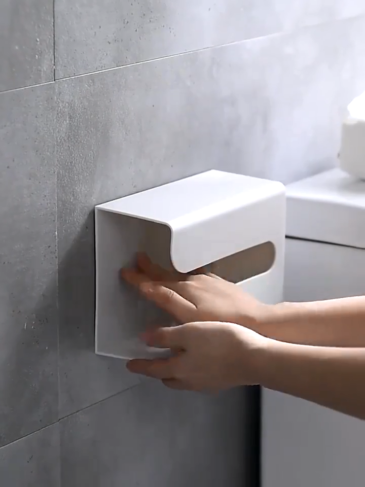 Tissue Rack Without Punching Wall-Mounted Tissue Box Creative Tissue Box Holder