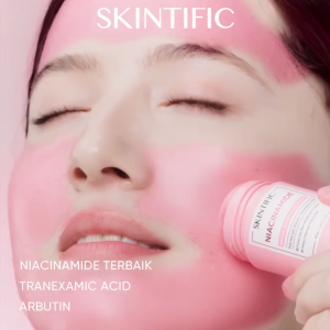 SKINTIFIC - Niacinamide Bright Boost Clay Stick 40g | Brightening Glowing Masker Wajah Komedo Skincare