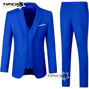 Setelan Jas Pria Elegan 3 Potong Setelan Jas Formal Bisnis Mewah Celana Rompi Mantel Penuh Jaket 2024