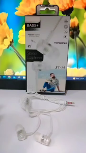 Handsfree + MIC XT-14 Transparan Stereo Earphone Headset in-Ear Extra Bass