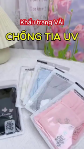 Khẩu Trang Mỏng Nhẹ Chất Lụa Băng Mềm Mịn Thông Thoáng Khẩu Trang Chống Bụi Nhiều Màu Che Gò Má Có Dây Đeo Điều Chỉnh