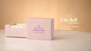 LilyBell Five Layers Masking Cotton Puff 60 pcs | 100% Cotton Peelable Layers [EXP 08/2027]