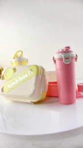 Kotak Bekal 2 Sekat Lunch Box Set Kotak Bekal Makan Serbaguna Terbaru -FH-5