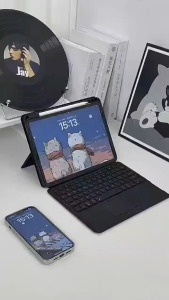 [หมุนได้+ถอดปกได้❗]เคสคีย์บอร์ดสำหรับไอแพด ปรับระดับสูง-ต่ำได้ ipad case for ipad Air6(11นิ้ว) Air5 Air4 Gen9 Gen8 Gen7 Pro11 Keyboard Case เคสไอแพด เคสคีย์บอร์ดไทย