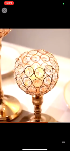 【Randi】Nordic Crystal Candle Holder Wedding Dining Table Decor Candelabra Stand Candle Holder for altar Candles Candleholders