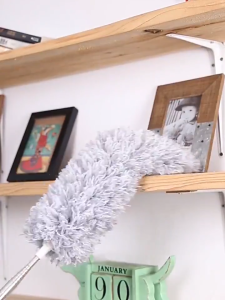 Terbaru! Kemoceng 28m Teleskopik Adjustable Microfiber Tarik Tekuk Pembersih Debu Praktis