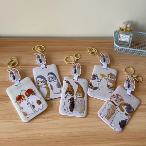 😸 ที่ใส่บัตรโยโย่ ลายแมว น่ารักๆ ใส่บัตรได้ 2 ใบ ขนาด 11×7 cm (คละลาย)