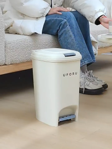 COLOGO 🥇 Foot Pedal Hygiene Durable Luxury Design With Cover Large Capacity Kitchen Trash Can