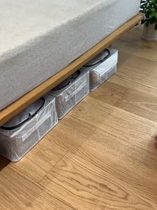 ELEMENTO PVC Storage Box with Zipper Foldable Stackable Transparent Waterproof Bed Bottom Storage Box