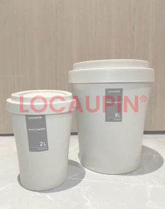 Trash Bin with Lid Office Desk Garbage Can Bucket Home Countertop Wastebasket Bathroom Vanity Tabletop