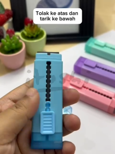 KnD Premium Magnetic Slide Eraser Sliding Slide-Up Design Compact School & Office Stationery for Kids