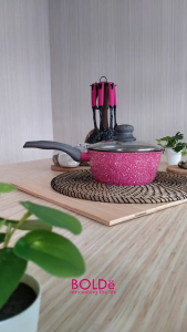 BOLDe Super Pan Wok 24 cm Bahan Granite Series - Blackpink