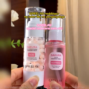 BUY 1 TAKE 1 GMEELAN Sakura Underarm Whitening Cream and Gluta Deodorant Spray Set 30g+50ml