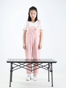 SG STOCK Aluminum Alloy Outdoor Folding Table Ultra-light Portable Barbecue Liftable Stall Table (H0318)
