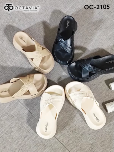 OCTAVIA Sandal Slide Slip On Wedges Wanita Ring Series OC-2105 (FREE BOX)