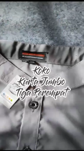 Kemeja Koko Qurta Pakistan Pria Big Size Tangan 3/4 Jumbo